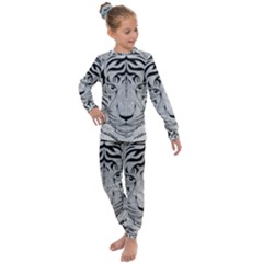 Tiger Head Kids  Long Sleeve Set  by Ket1n9