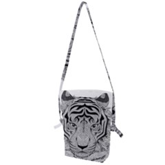 Tiger Head Folding Shoulder Bag by Ket1n9