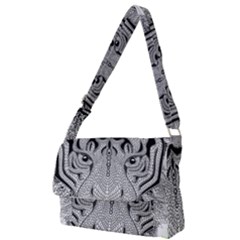 Tiger Head Full Print Messenger Bag (s) by Ket1n9