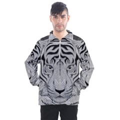 Tiger Head Men s Half Zip Pullover by Ket1n9