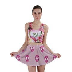 Alien Pattern Pink Mini Skirt by Ket1n9