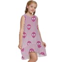 Alien Pattern Pink Kids  Frill Swing Dress View3