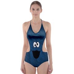 Funny Face Cut-out One Piece Swimsuit by Ket1n9