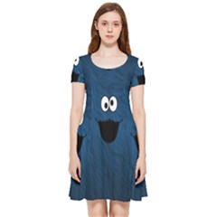 Funny Face Inside Out Cap Sleeve Dress by Ket1n9