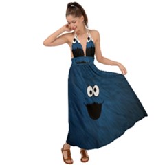 Funny Face Backless Maxi Beach Dress by Ket1n9