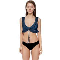 Funny Face Low Cut Ruffle Edge Bikini Top by Ket1n9