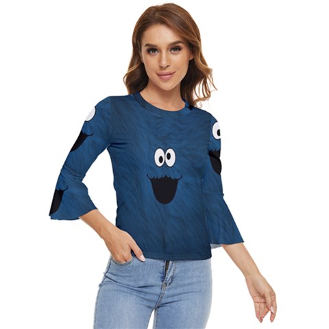 Funny Face Bell Sleeve Top by Ket1n9