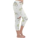 Dinosaur Art Pattern Capri Winter Leggings  View3