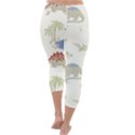 Dinosaur Art Pattern Capri Winter Leggings  View4