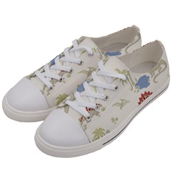 Dinosaur Art Pattern Women s Low Top Canvas Sneakers by Ket1n9