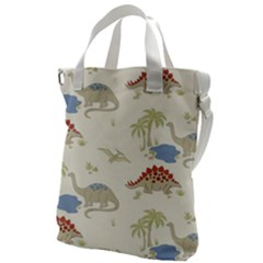 Dinosaur Art Pattern Canvas Messenger Bag by Ket1n9