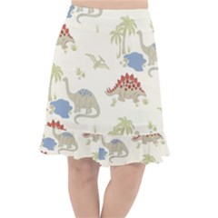 Dinosaur Art Pattern Fishtail Chiffon Skirt by Ket1n9