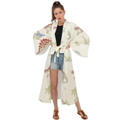 Dinosaur Art Pattern Maxi Kimono by Ket1n9