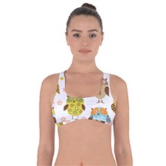 Cute Owls Pattern Got No Strings Sports Bra by Ket1n9