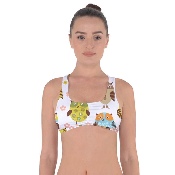 Cute Owls Pattern Got No Strings Sports Bra