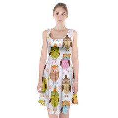 Cute Owls Pattern Racerback Midi Dress by Ket1n9