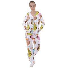 Cute Owls Pattern Women s Tracksuit by Ket1n9