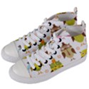 Cute Owls Pattern Women s Mid-Top Canvas Sneakers View2