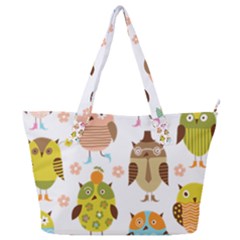 Cute Owls Pattern Full Print Shoulder Bag by Ket1n9