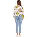 Cute Owls Pattern Women s Lightweight Cropped Hoodie View4