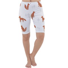 Fox Animal Wild Pattern Cropped Leggings  by Ket1n9