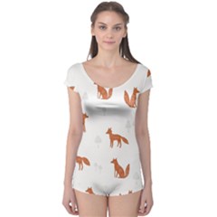 Fox Animal Wild Pattern Boyleg Leotard  by Ket1n9