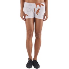 Fox Animal Wild Pattern Yoga Shorts by Ket1n9