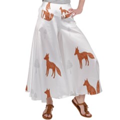 Fox Animal Wild Pattern Women s Satin Palazzo Pants by Ket1n9