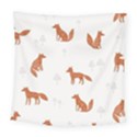 Fox Animal Wild Pattern Square Tapestry (Large) View1