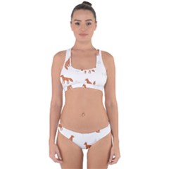 Fox Animal Wild Pattern Cross Back Hipster Bikini Set by Ket1n9