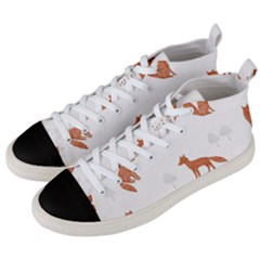 Fox Animal Wild Pattern Men s Mid-top Canvas Sneakers by Ket1n9