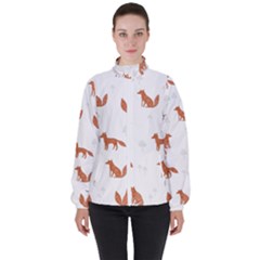 Fox Animal Wild Pattern Women s High Neck Windbreaker by Ket1n9