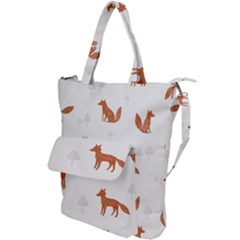 Fox Animal Wild Pattern Shoulder Tote Bag by Ket1n9