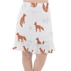 Fox Animal Wild Pattern Fishtail Chiffon Skirt by Ket1n9