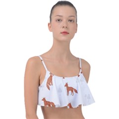 Fox Animal Wild Pattern Frill Bikini Top by Ket1n9