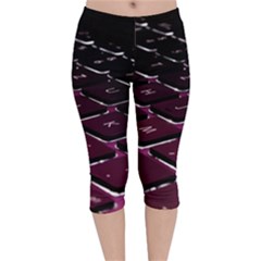 Computer Keyboard Velvet Capri Leggings  by Ket1n9