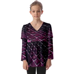 Computer Keyboard Kids  V Neck Casual Top by Ket1n9