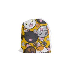 Cats-cute-kitty-kitties-kitten Drawstring Pouch (small) by Ket1n9