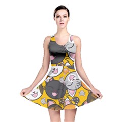 Cats-cute-kitty-kitties-kitten Reversible Skater Dress by Ket1n9