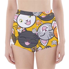 Cats-cute-kitty-kitties-kitten High-waisted Bikini Bottoms by Ket1n9