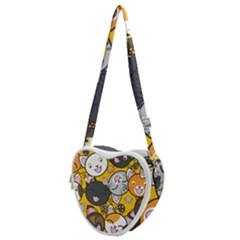 Cats-cute-kitty-kitties-kitten Heart Shoulder Bag by Ket1n9