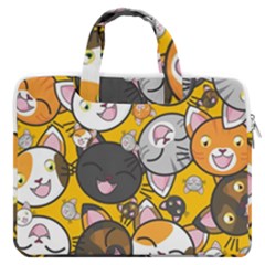 Cats-cute-kitty-kitties-kitten Macbook Pro 16  Double Pocket Laptop Bag  by Ket1n9