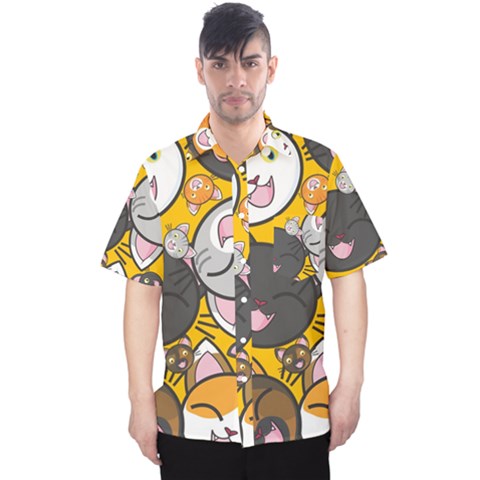 Cats-cute-kitty-kitties-kitten Men s Hawaii Shirt by Ket1n9