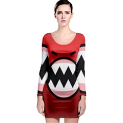 Funny Angry Long Sleeve Bodycon Dress by Ket1n9