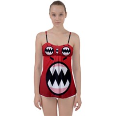 Funny Angry Babydoll Tankini Top by Ket1n9