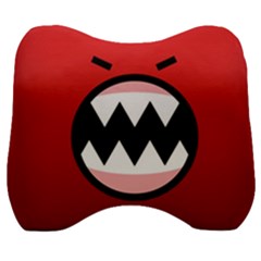 Funny Angry Velour Head Support Cushion by Ket1n9