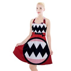 Funny Angry Halter Party Swing Dress  by Ket1n9