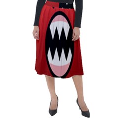 Funny Angry Classic Velour Midi Skirt  by Ket1n9