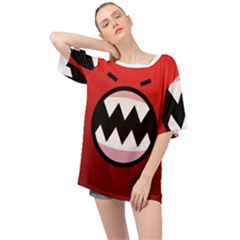 Funny Angry Oversized Chiffon Top by Ket1n9