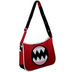 Funny Angry Zip Up Shoulder Bag by Ket1n9